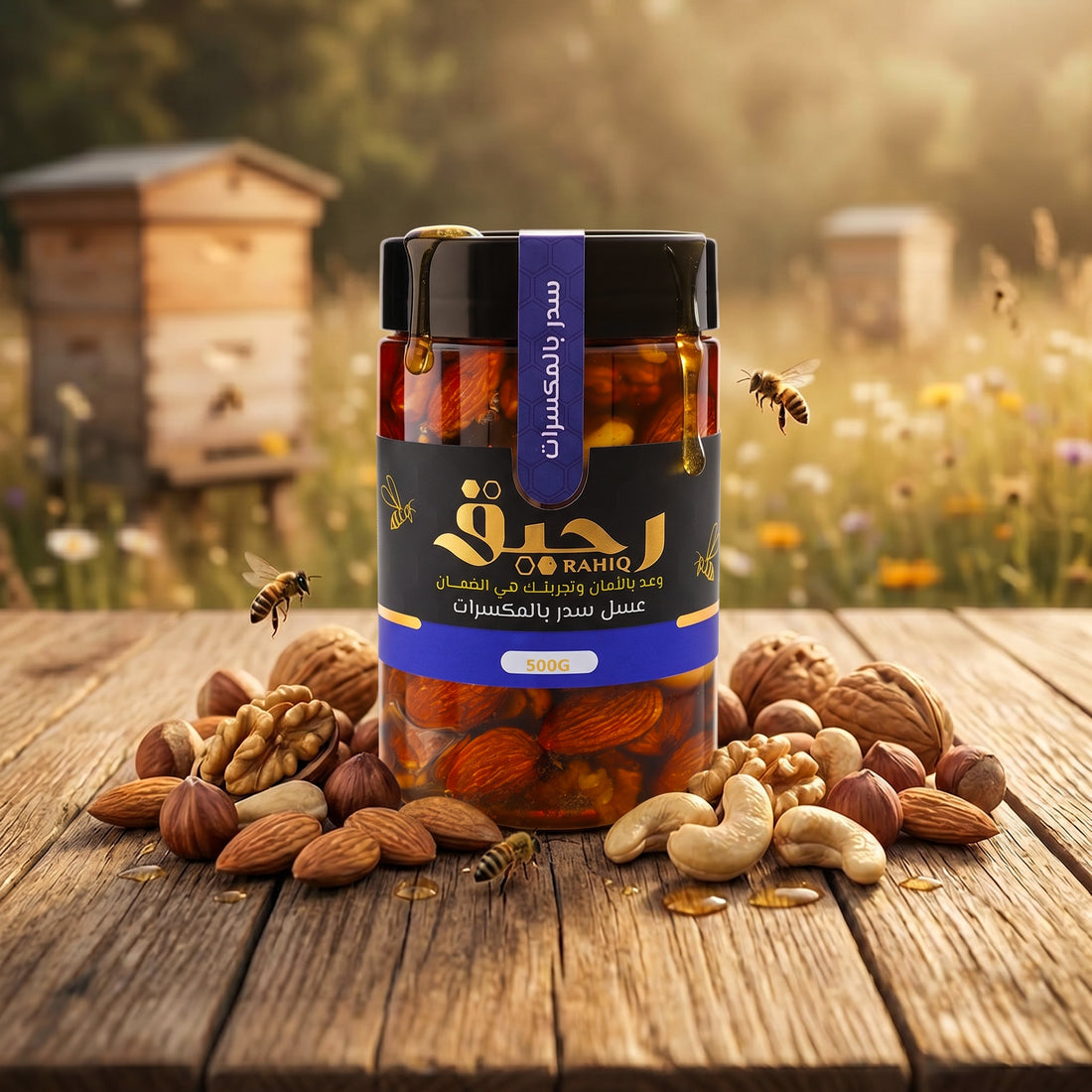 عسل سدر رحيق الجبلي بالمكسرات